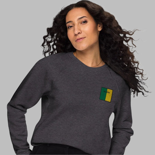 Embroidered Meath Unisex Organic Sweatshirt - Irish Counties Collection