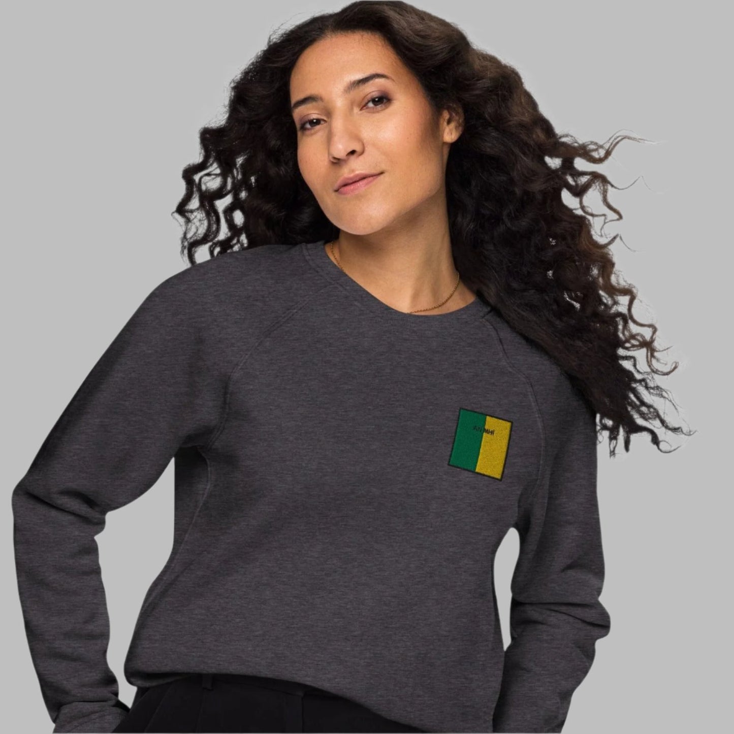 Embroidered An Mhí Unisex Organic Sweatshirt - Irish Counties Collection