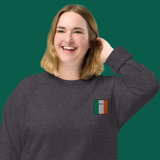 Embroidered ÉIRE Unisex Organic Sweatshirt - Irish Counties Collection